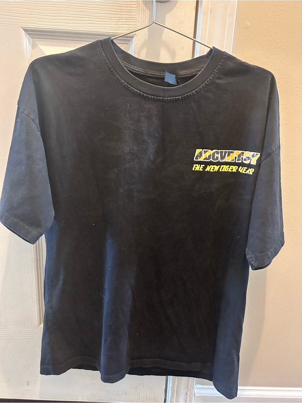 Aelfric Eden Black Short-Sleeve Tee with Yellow Chest Graphic small